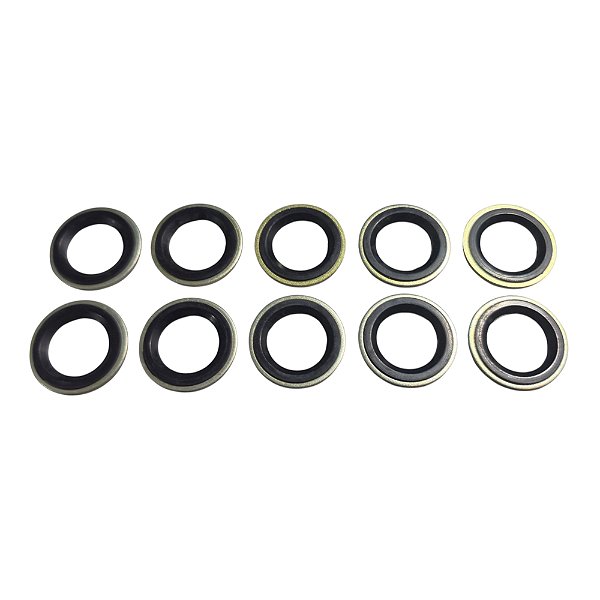 10 Anel Vedação Bujão Carter Óleo Partner 1.6 16v 2000 a 2002 - 16mm Metal/ Borracha