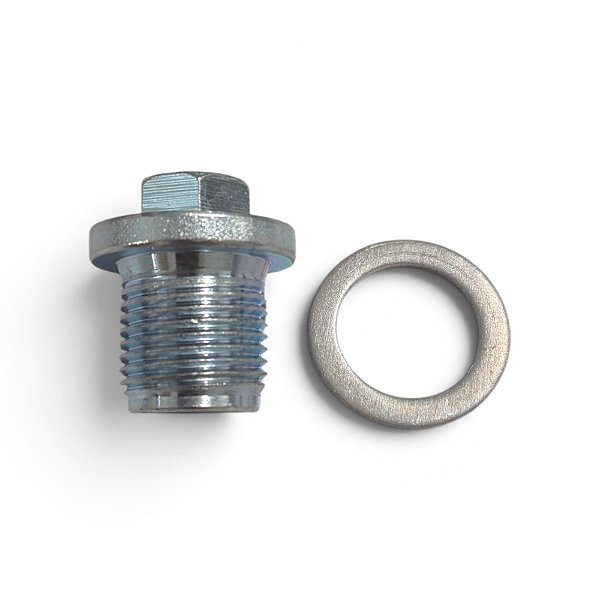 Bujão Dreno Carter Óleo Motor Marea 1.8 16v - 2.0 20v 1998 a 2008 - Metal/ Borracha