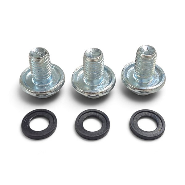3 Bujão Dreno Carter Óleo Motor 12mm Captiva - Com Anel Vedação