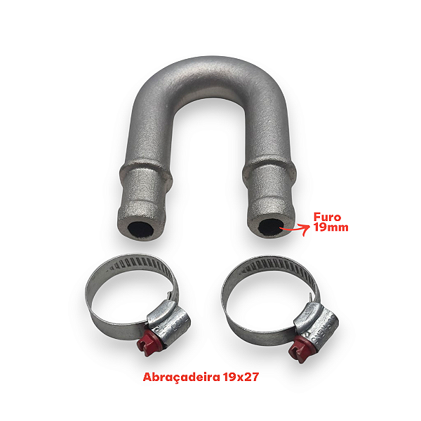 Kit Tubo Isolador Ar Quente Aluminio 16mm - Com 2 Abraçadeiras Universal