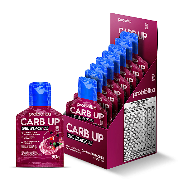 CarbUp Gel Black AÇAÍ COM GUARANÁ c/10 - Probiotica