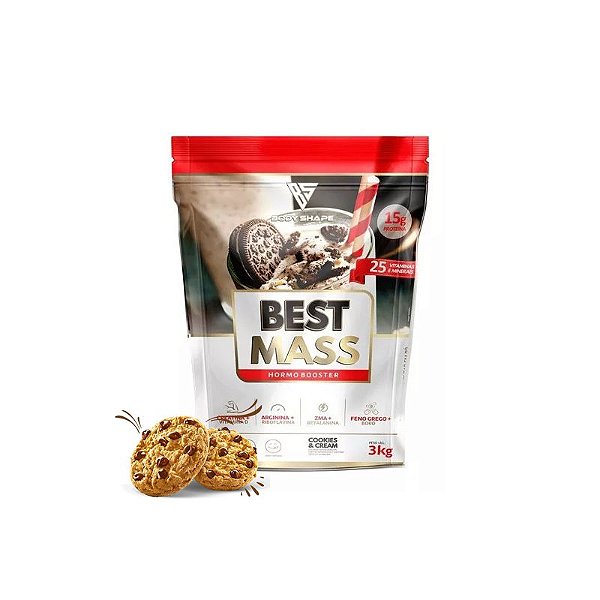 Hipercalórico BEST MASS 3kg COOKIES- BodyShape