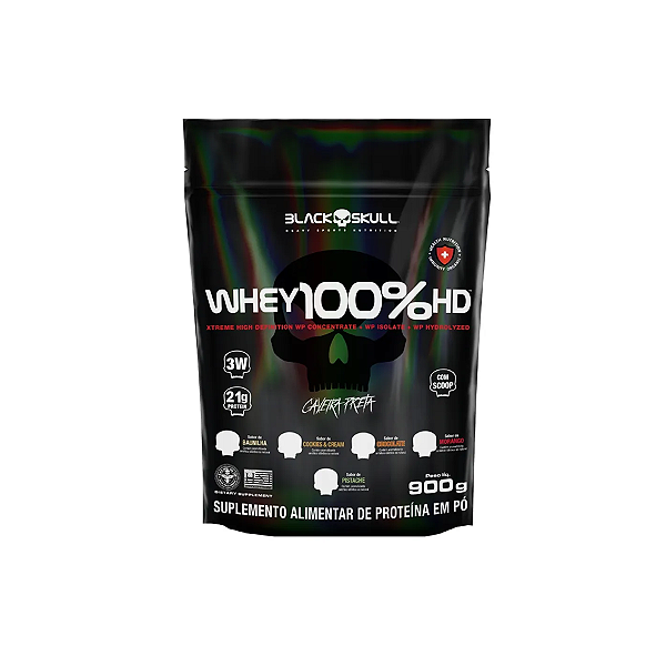 Whey 100% HD REFIL 900g CHOCOLATE- Blackskull