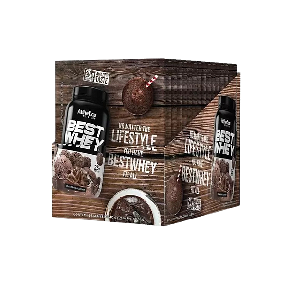 Display Dose Best Whey Brigadeiro 15x40g - Atlhetica Nutrition
