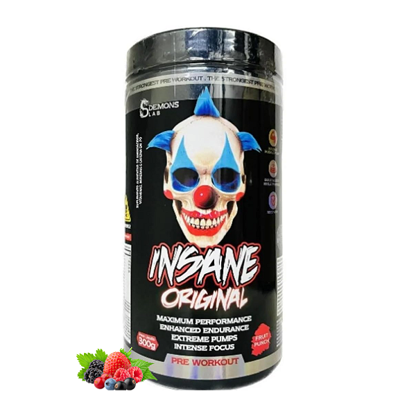 PRÉ TREINO INSANE ORIGINAL 300g FRUIT PUNCH - DEMONSLAB