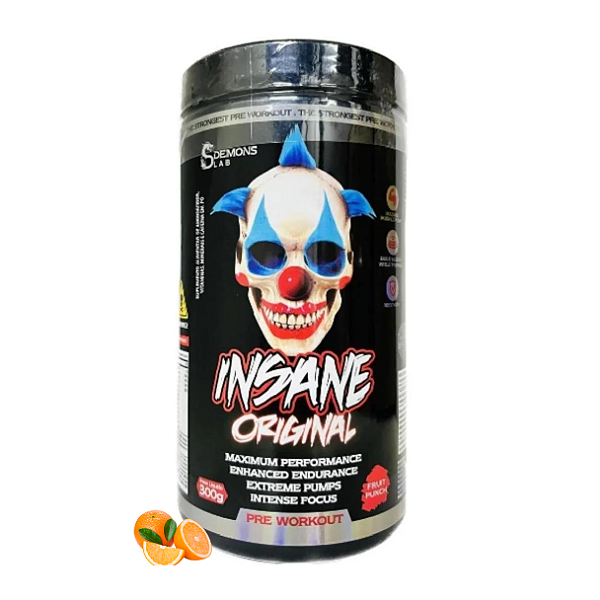 PRÉ TREINO INSANE ORIGINAL 300g ORANGE - DEMONSLAB