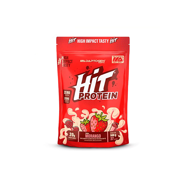 Hit Protein Morango 900g Bag - Adaptogen
