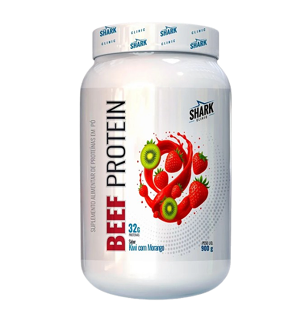 Whey Beef Protein - Morango e Kiwi 900g SharkPro
