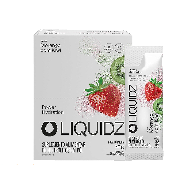 Liquidz Morango com Kiwi Cx c/14 de 5g