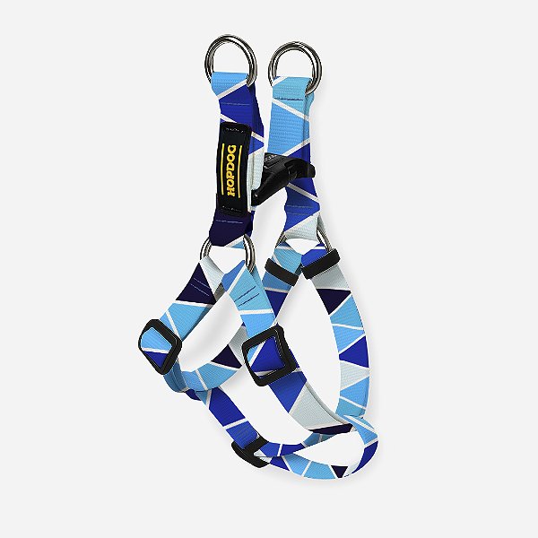 Peitoral Step-In Triangulos Azuis