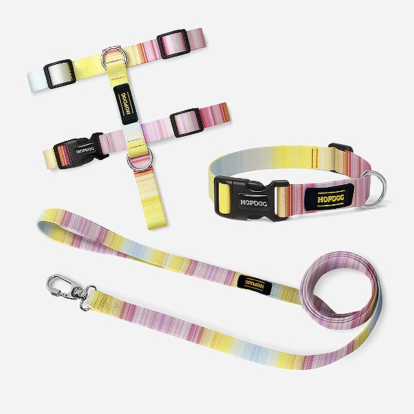 Kit Tons Claros - Peitoral H com Guia Slim e Coleira