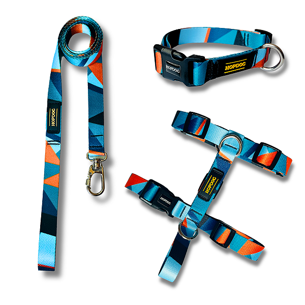 Kit Abstract - Peitoral H com Guia Slim e Coleira