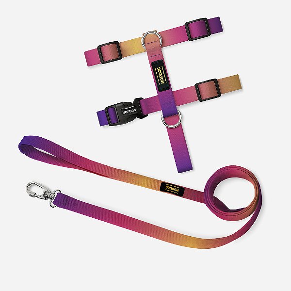 Kit Roxo e Laranja - Peitoral H com Guia