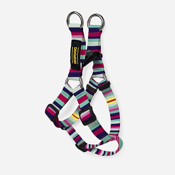 Peitoral Step-In Rosa Listrado