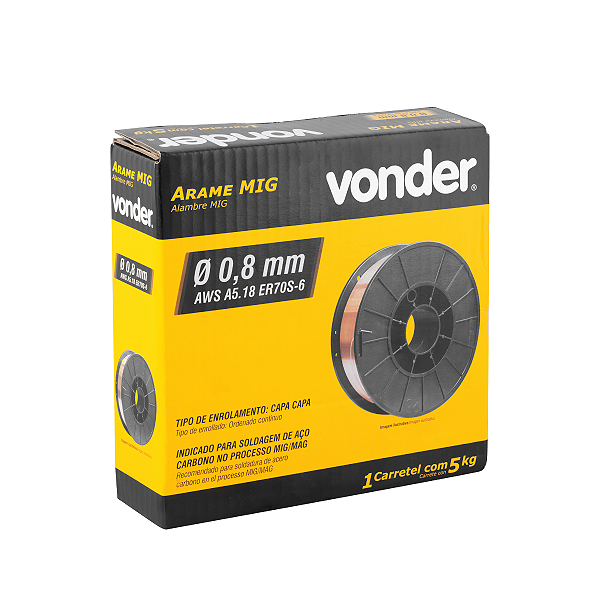 Arame Mig ER70S6 Rolo de 5kg - 1,00mm