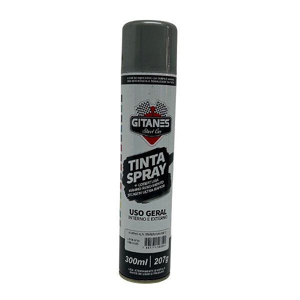 Tinta Spray Aluminio Alta Temperatura 300Ml/207G Gitanes