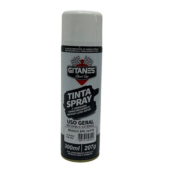 Tinta Spray Branco Brilhante 300Ml/207G Gitanes
