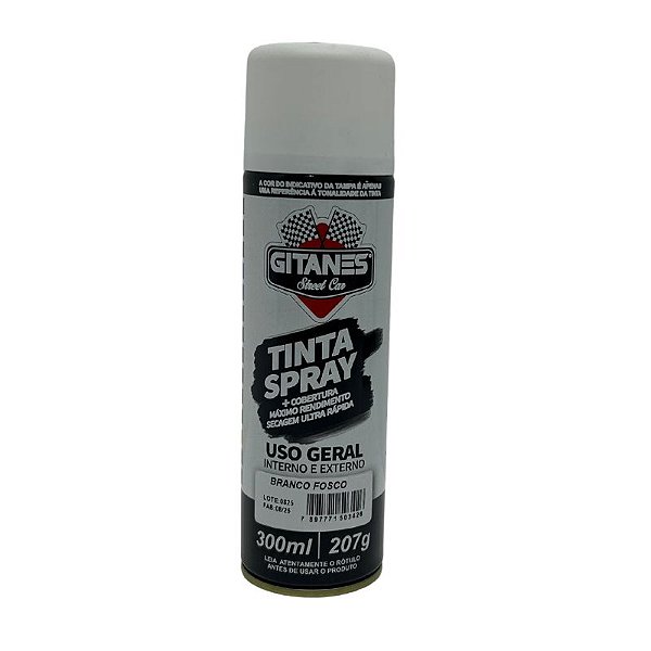 Tinta Spray Branco Fosco 300Ml/207G Gitanes
