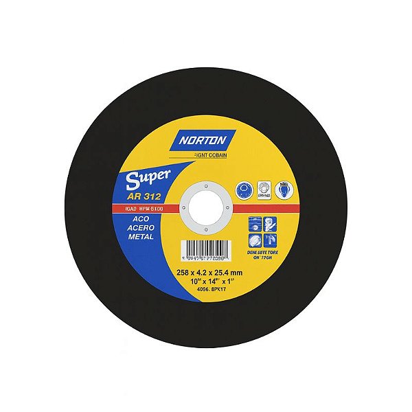 Disco de corte 10" x 3,2 x 1 AR312 [Norton]