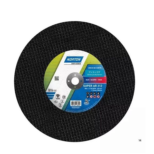 Disco de corte 14" x 3,2 x 1 AR312 [Norton]