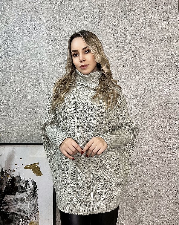 TRICOT ALONGADO GOLA ALTA