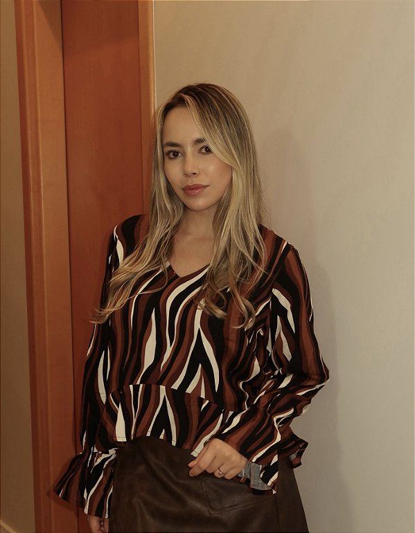 BLUSA BATA MARROM