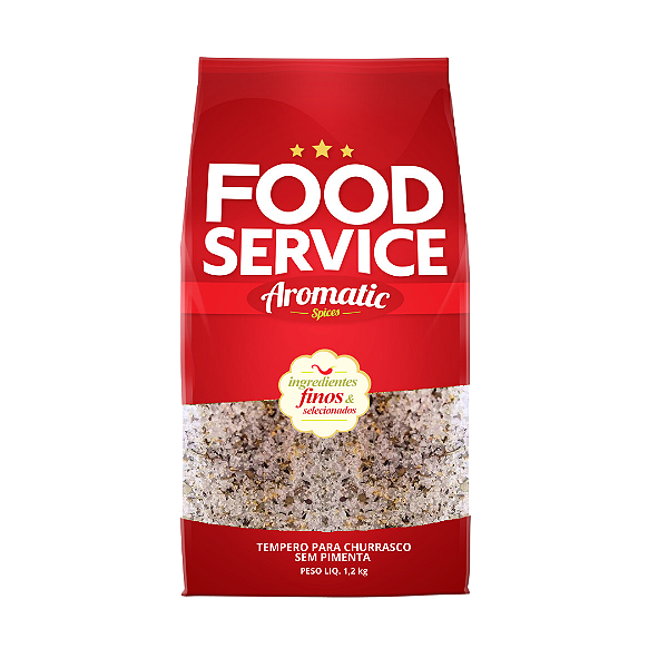 Tempero para Churrasco Sem pimenta Food Service 1,2kg