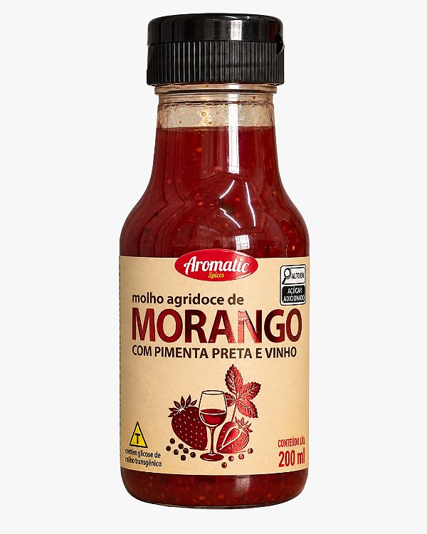 Molho Agridoce de Morango com Pimenta Preta e Vinho