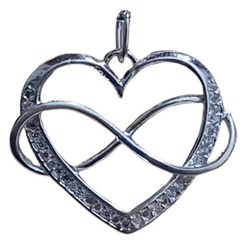 Pingente Coração Infinito de Prata 925
