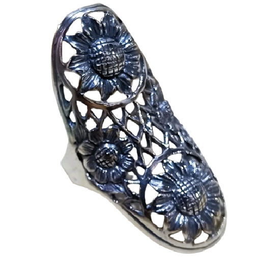 Anel Girassol de Prata 925 No. 21/22