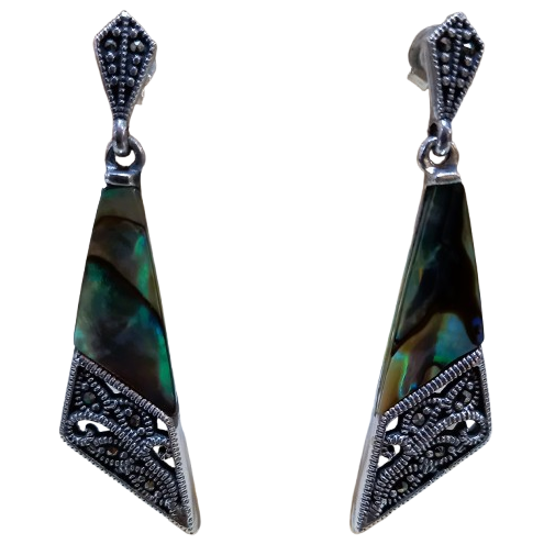 Brinco de Prata 925 e Abalone 10g