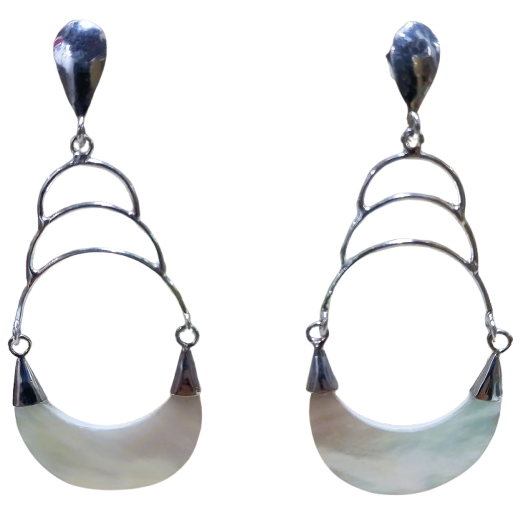 Brinco de Prata 925 e Madrepérola 5g