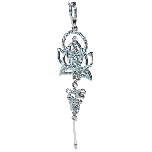 Colar Flor De Lotus Corrente Veneziana De Prata 925