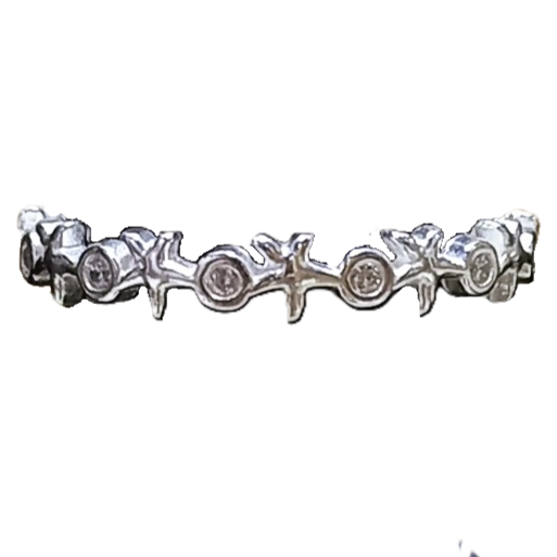 Anel Estrelas e Zircônias de Prata 925