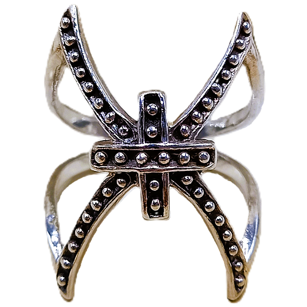 Anel de Prata 925 X em X No. 18