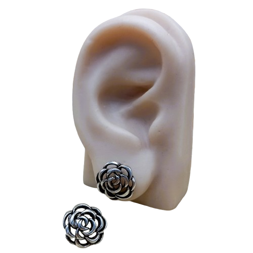 Brinco de Prata 925 Rosa 1,4 cm