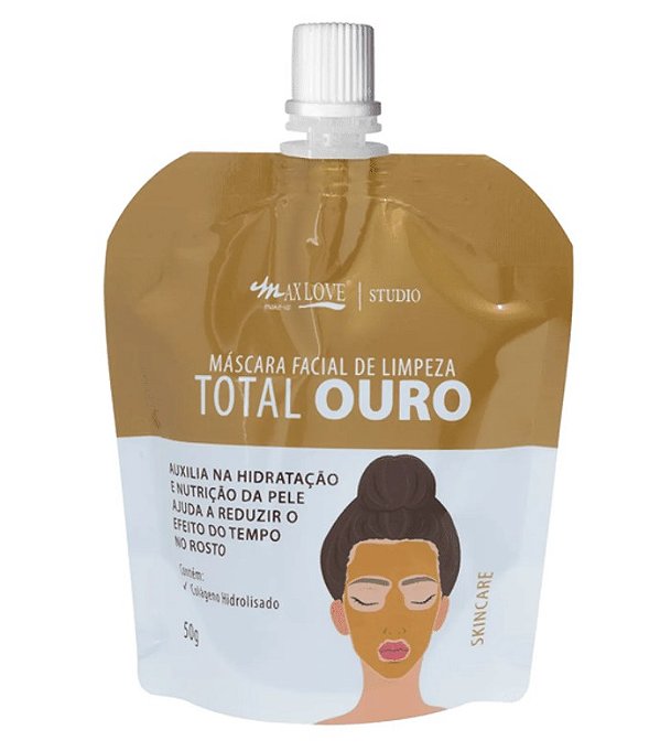 Máscara Facial de Limpeza Total Ouro Max Love