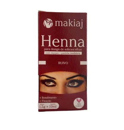 Henna Para Sobrancelha Makiaj Ruivo
