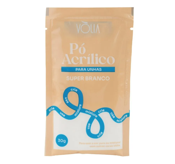 PÓ ACRILICO SACHÊ 30g SUPER BRANCO VÒLIA