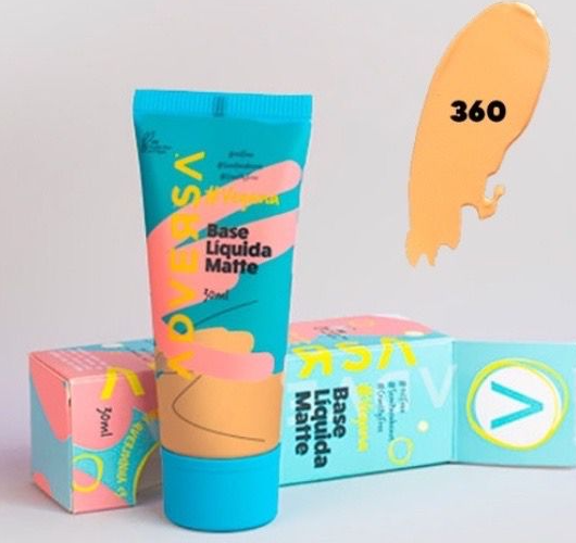BASE LIQUIDA MATTE VEGANA ADVERSA COR 360 30ML