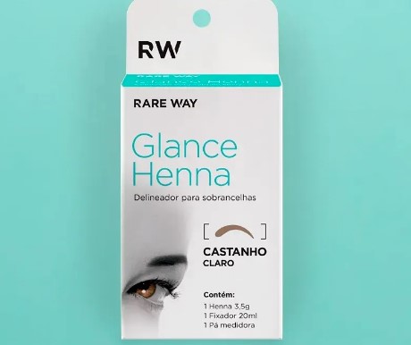 KIT GLANCE HENNA CASTANHO CLARO RARE WAY