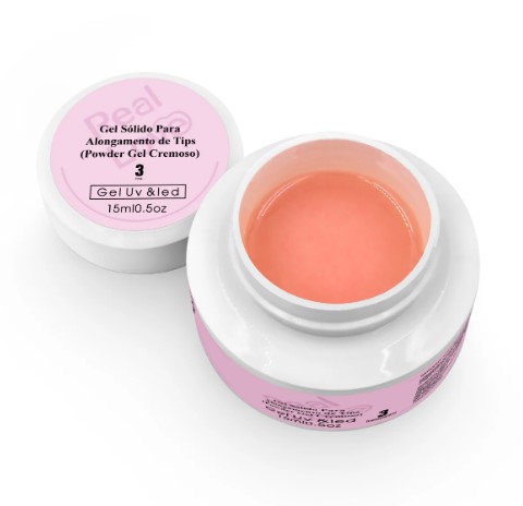GEL SOLIDO PARA UNHAS REAL LOVE 3 PINK 15 ML