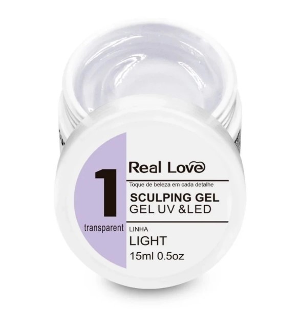 GEL CONSTRUTOR REAL LOVE 1 TRANSPARENT 15 ML