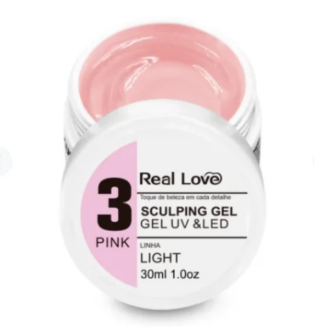 GEL CONSTRUTOR REAL LOVE 3 PINK 30 ML