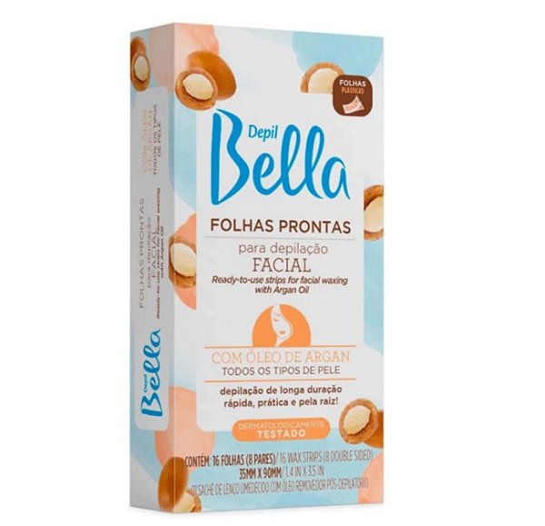 FOLHAS PRONTAS PARA DEPILAÇAO FACIAL ARGAN DEPIL BELLA