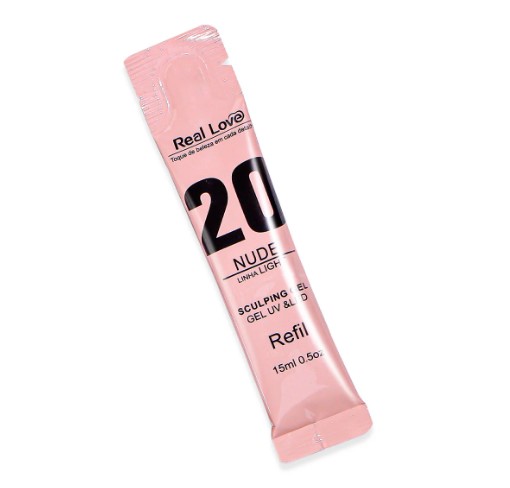 REFIL DE GEL CONSTRUTOR REAL LOVE 20 NUDE 15 ML