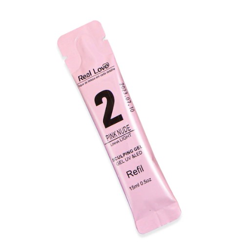 REFIL DE GEL CONSTRUTOR REAL LOVE 2 PINK NUDE 15 ML