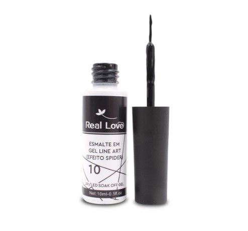 ESMALTE EM GEL LINE ART (EFEITO SPIDER) 10ML COR 10 REAL LOVE