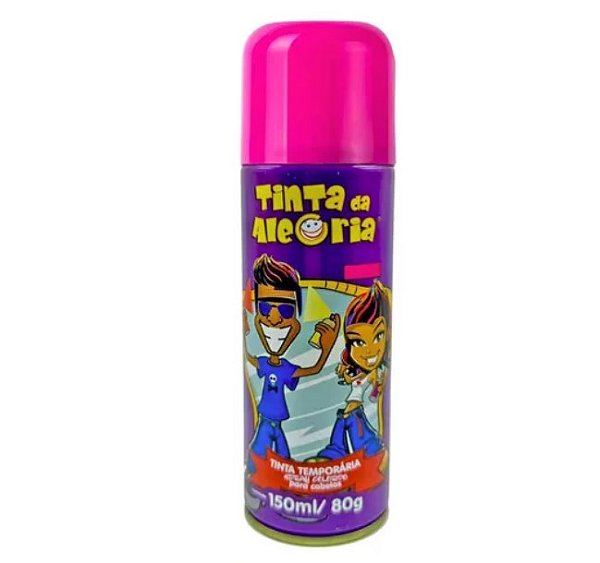 TINTA DA ALEGRIA SPRAY DE TINTA TEMPORARIA PARA CABELO 150ML ROSA