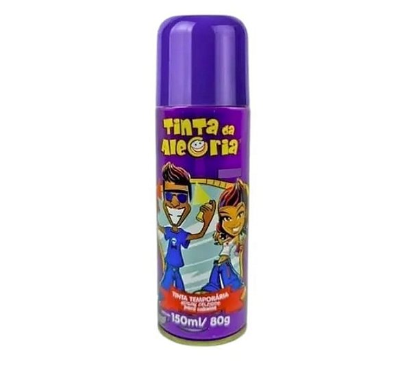 TINTA DA ALEGRIA SPRAY DE TINTA TEMPORARIA PARA CABELO 150ML ROXO